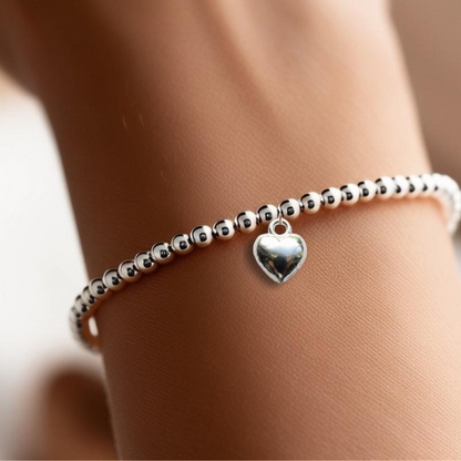Merry Christmas Mini Gift Hamper with Silver Heart Bracelet