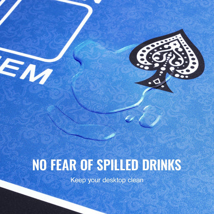 VEVOR Poker Table Top 70 x 35 Inch Poker Mat for Table Foldable Poker Table Top with Carrying Bag, Folding Poker Table Topper