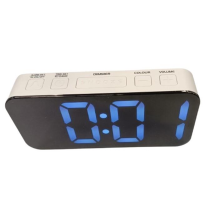 Acctim Jaxon Digital Alarm Clock in White - 16512