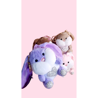 Softie Squad Bunny Rabbit Bag Charm Key Ring