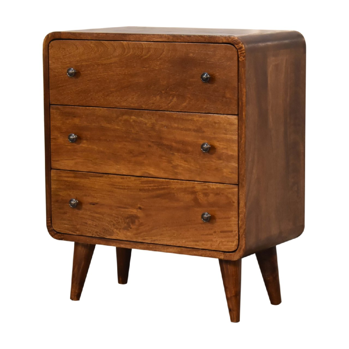Artisan Furniture Solid Mango Wood Mini Curved Chestnut Chest