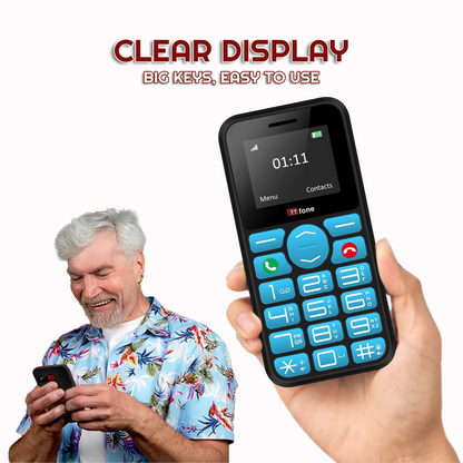 TTfone TT190 Big Button Basic Senior Unlocked Emergency Mobile Phone - Simple Cheapest Phone with Dock Charger and Vodafone Sim Card