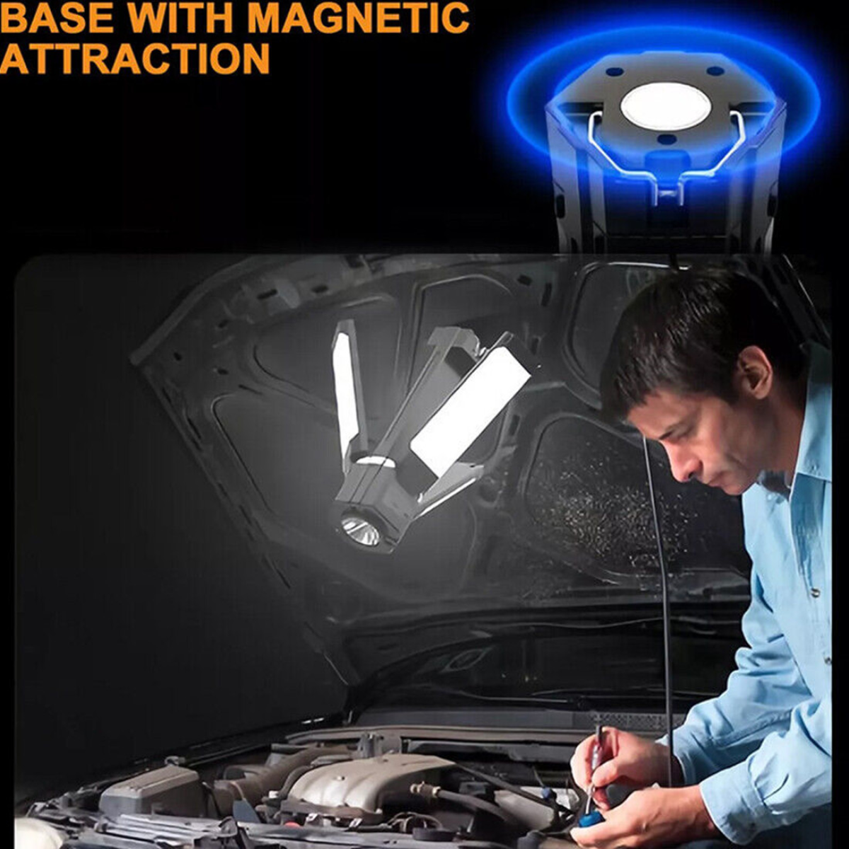 Rechargeable Foldable LED Camping Lantern Light Outdoor Camping Hiking Flashlight  Work Light  Camping Lantern Light