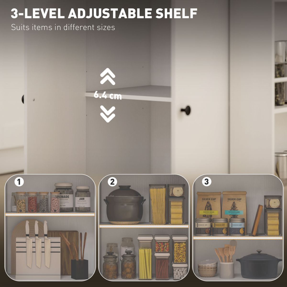 HOMCOM Kitchen Island with 3-Tier Spice Rack, Kitchen Cart with Towel Rack