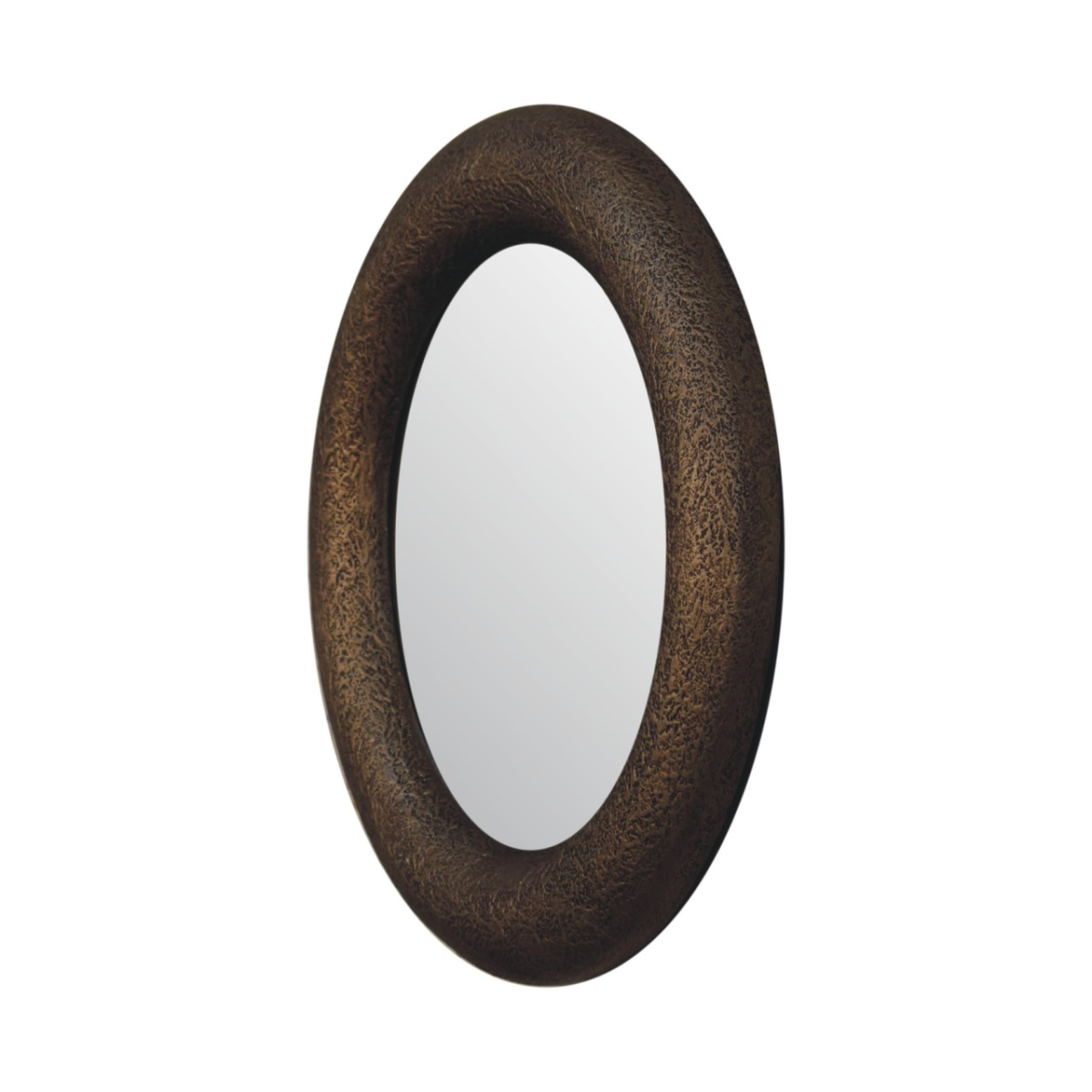 Artisan Furniture Round Metallic Hammered Mirror