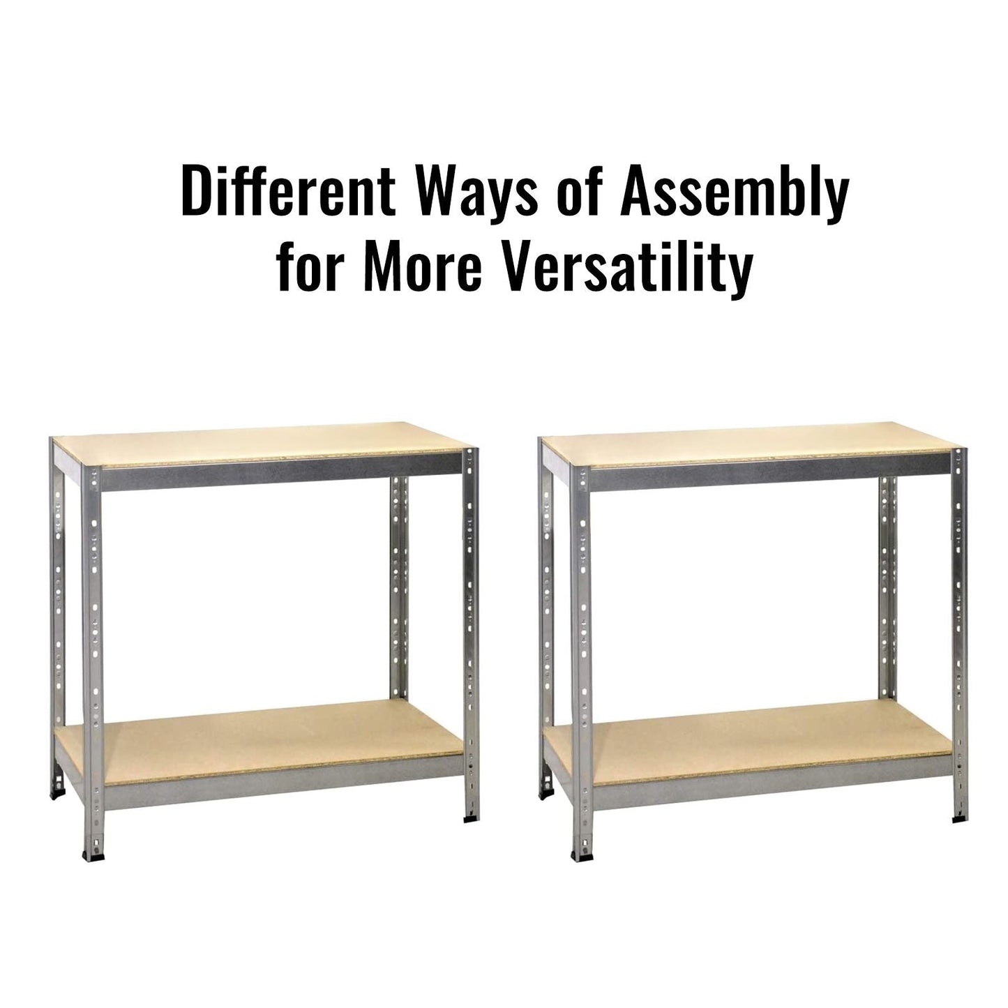 4 Tier Heavy Duty Metal Galvanised Shelving Rack Unit Garage Storage Shelf UK