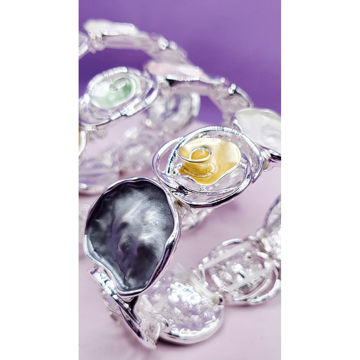 Abstract Rose Flower Bracelet