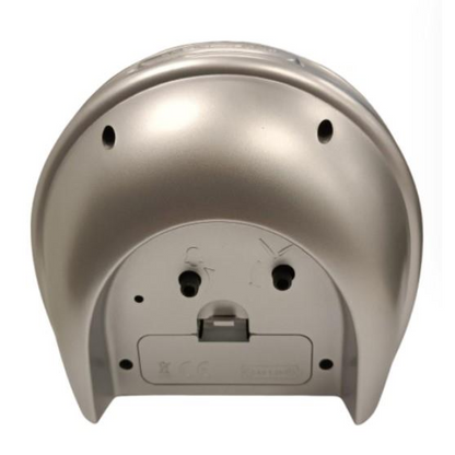 Acctim Jefferson Silent Sweep, Crescendo and Light features Bedside Alarm Clock in Silver - 16487