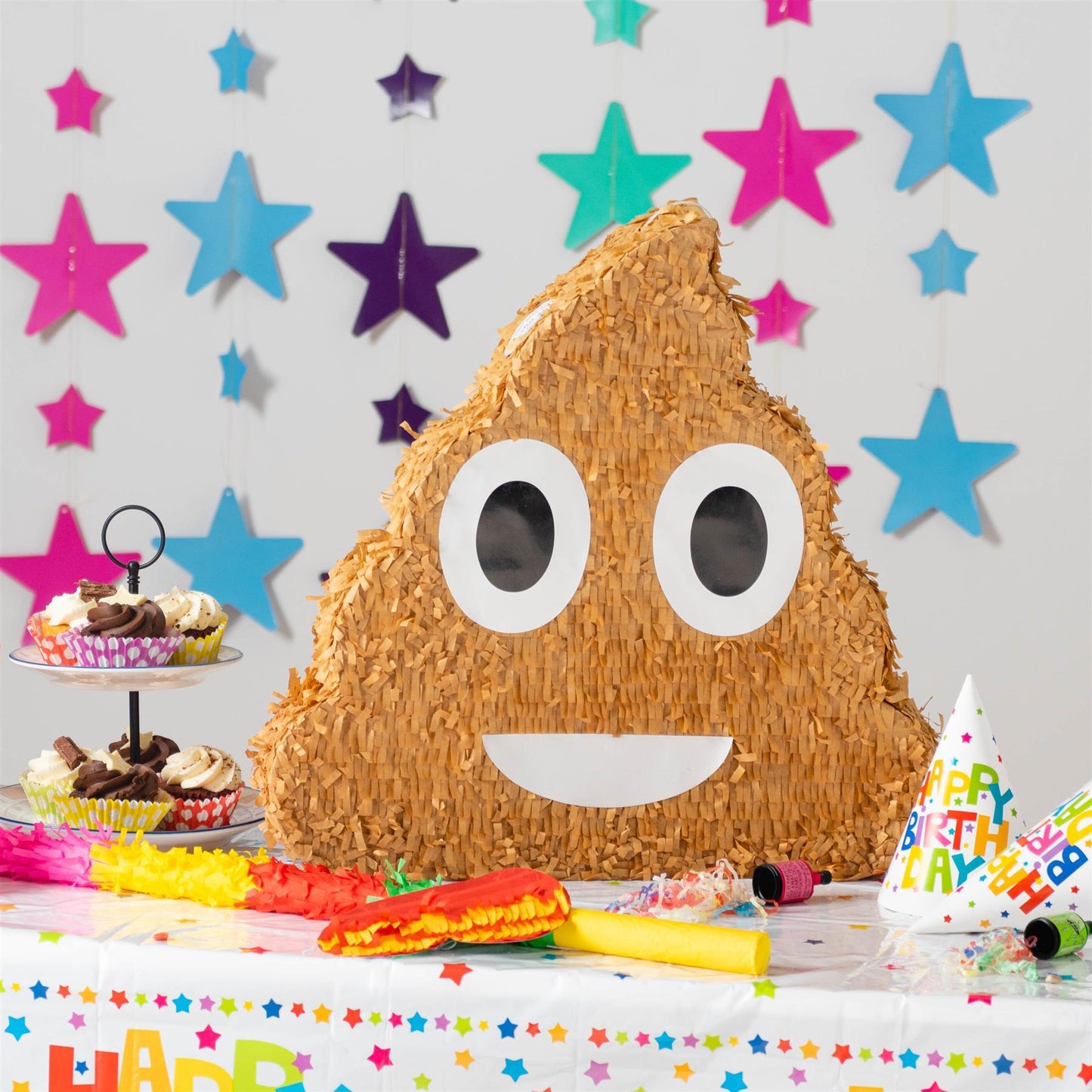 Large Poop Emoji Pinata Party Set