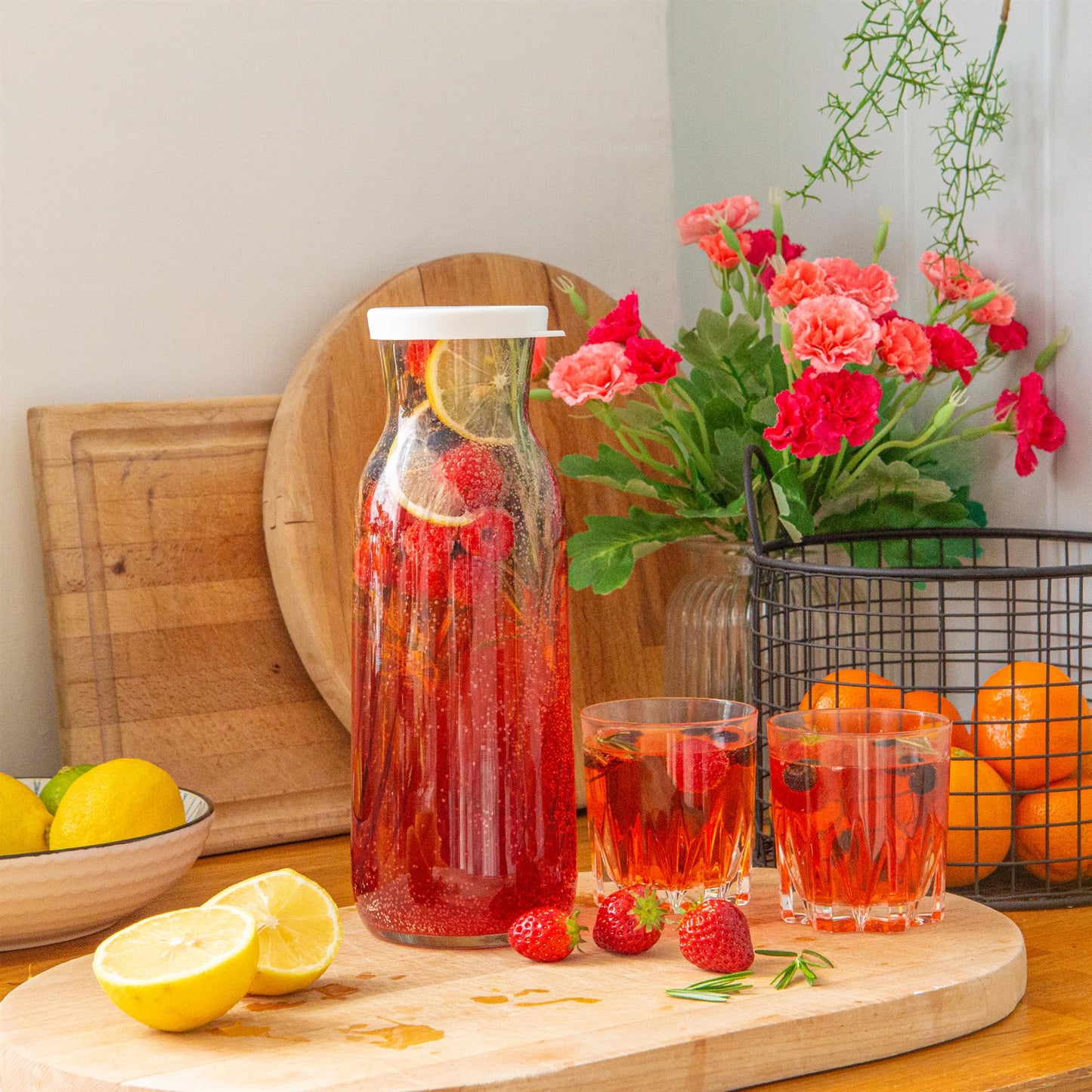 1.2L Fonte Optic Glass Carafe