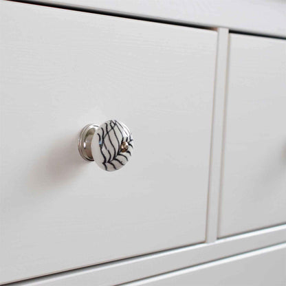 Round Geometric Ceramic Cabinet Knob