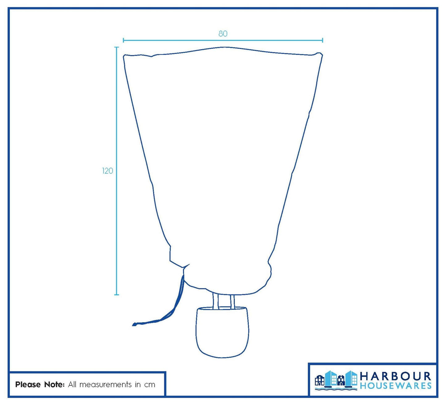 Plant Fleece Frost Protection Cover with Drawstring