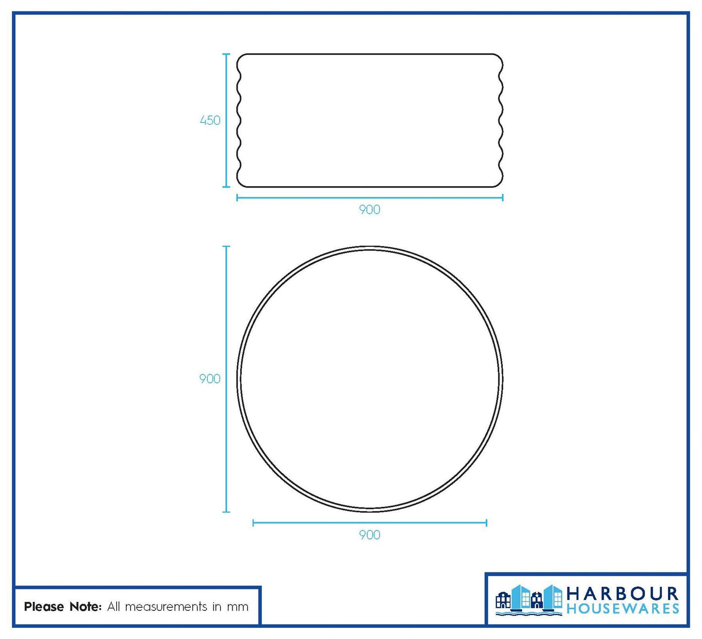 Round Raised Garden Bed - 90cm x 45cm
