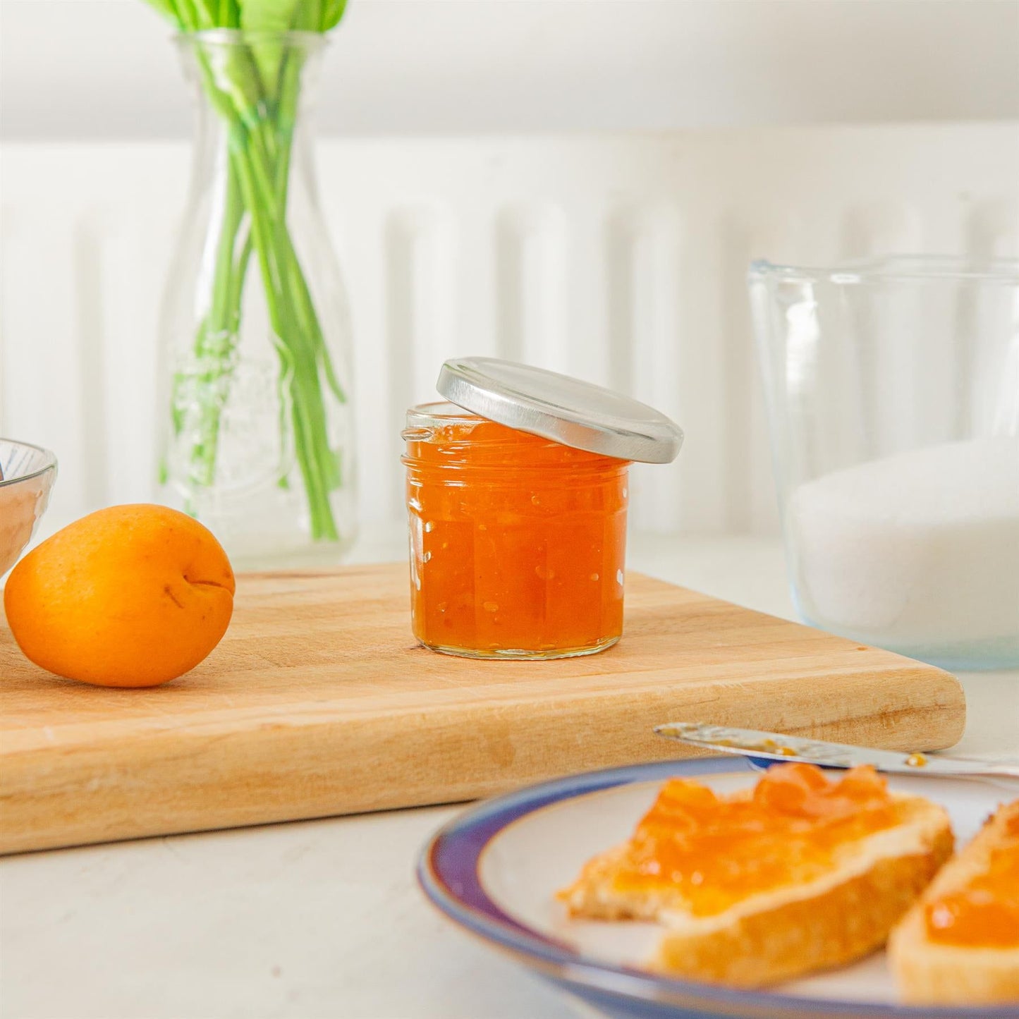 90ml Glass Jam Jars with Lids - Pack of 6