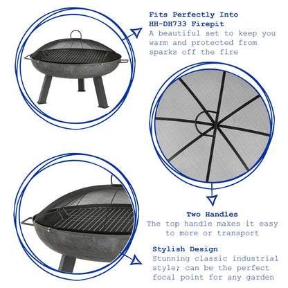 72.5cm Round Fire Pit Dome