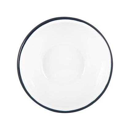 16cm White Enamel Bowls - Pack of Six
