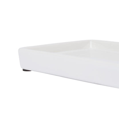 17cm White Ceramic Soap Dispenser Tray