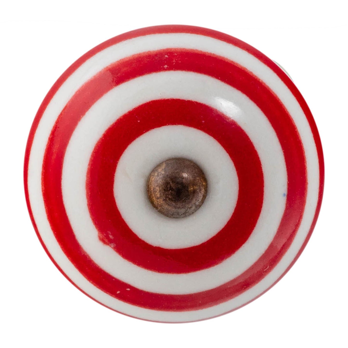 Round Stripe Ceramic Cabinet Knob