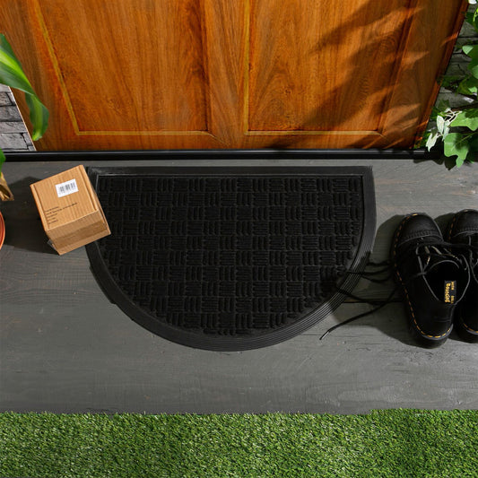 60cm x 40cm Black Heavy Duty Door Mat