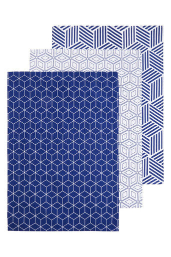 Modern Retro Set Of 3 Tea Towels