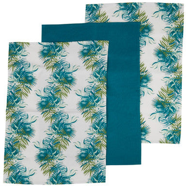 Winter Palm Set Of 3 Tea Towels