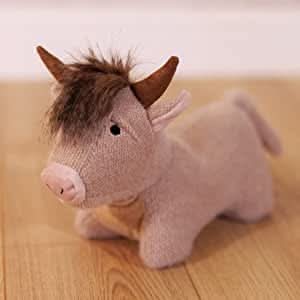 Novelty Angus The Cow Door Stop Plush Soft Fabric