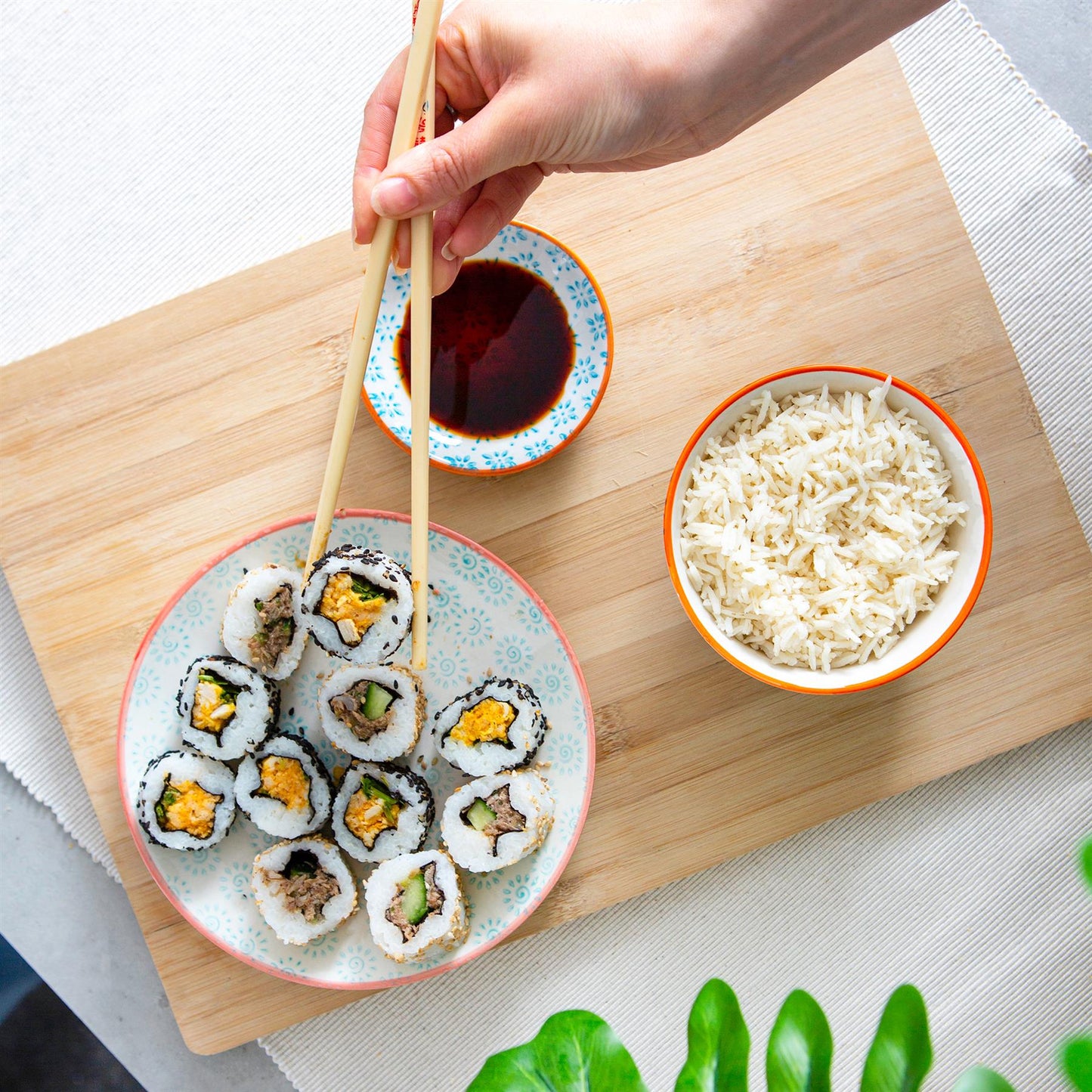 Hand-Printed Stoneware Sauce Dishes - 10cm - Pack of 6