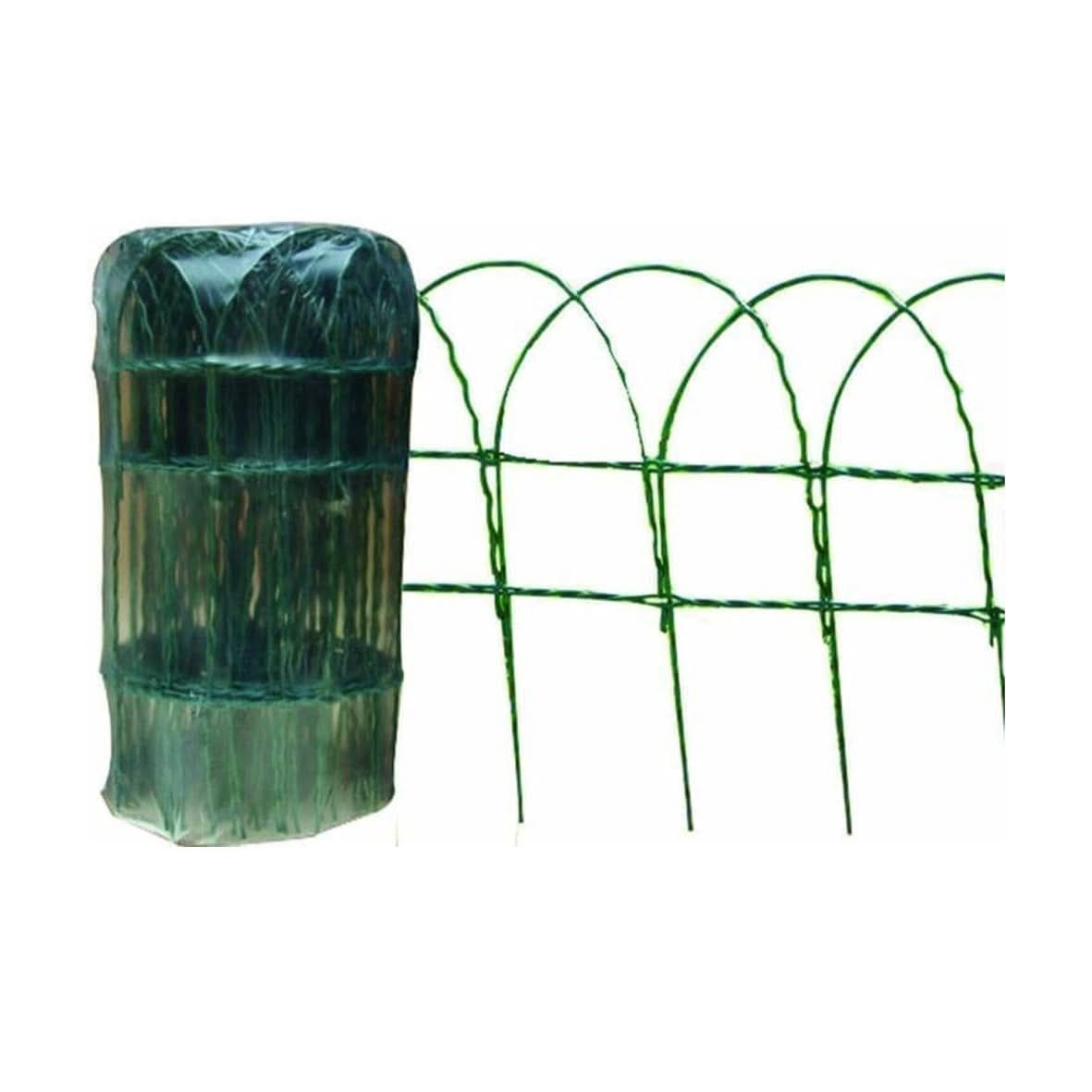 Garden Log Roll Green Wire Border Fencing 25cm x 10m