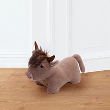 Novelty Angus The Cow Door Stop Plush Soft Fabric