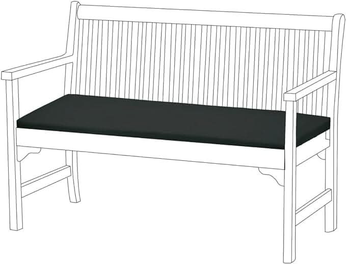 Black Outdoor Waterproof Bench Cover