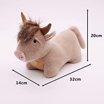 Novelty Angus The Cow Door Stop Plush Soft Fabric