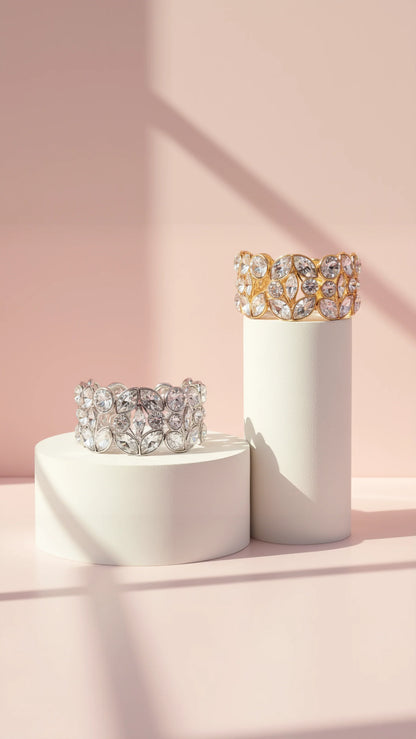 Oval Cut Stretchy Crystal Bracelet