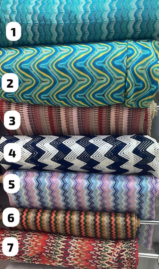 53 Different Design, Zigzag Knit Mesh Fabric