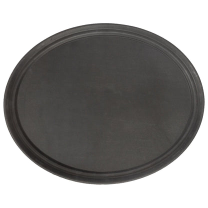 Black 73.5cm x 60cm Oval Non-Slip Serving Tray