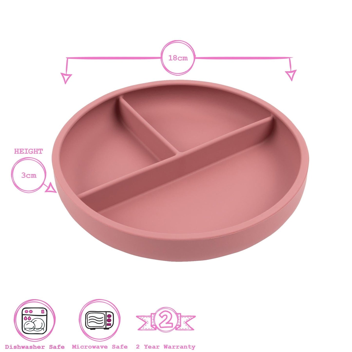 Silicone Divided Baby Suction Plate