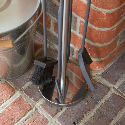 5pc Silver 'Petworth' Fireside Companion Set