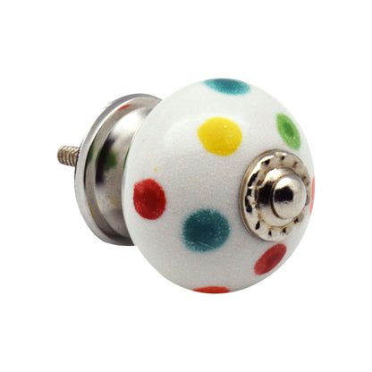 Round Spot Ceramic Cabinet Knob
