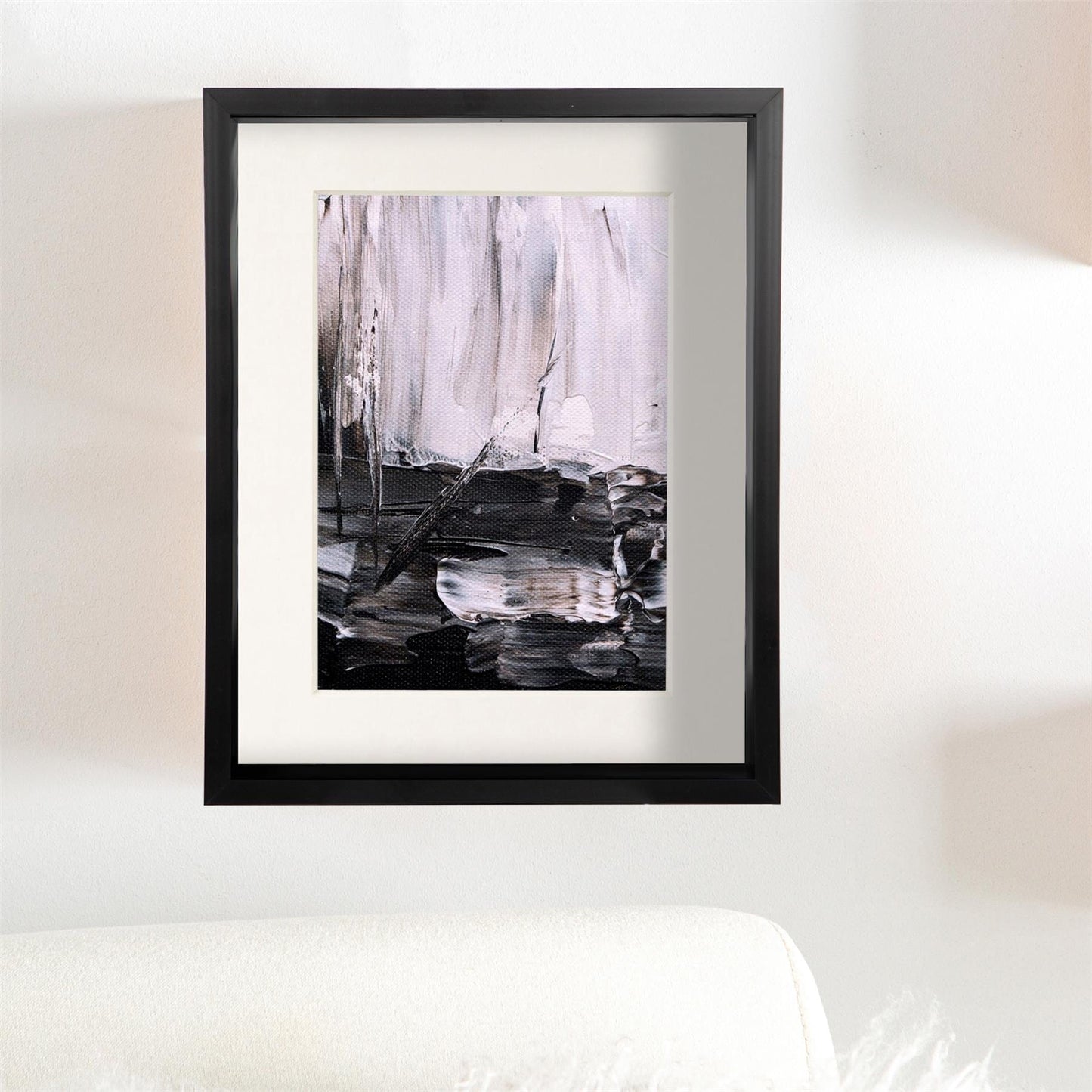 8" x 10" Black 3D Deep Box Photo Frame - with 5" x 7" Mount