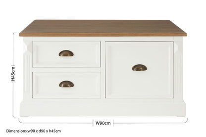 Hardwick Square Coffee Table with Drawers