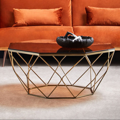 Allure Brushed Bronze Tapered Coffee Table