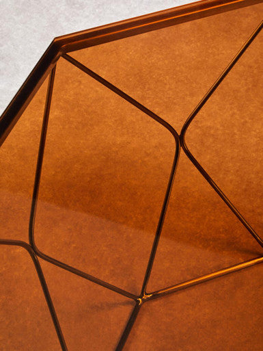 Allure Brushed Bronze Tapered Coffee Table