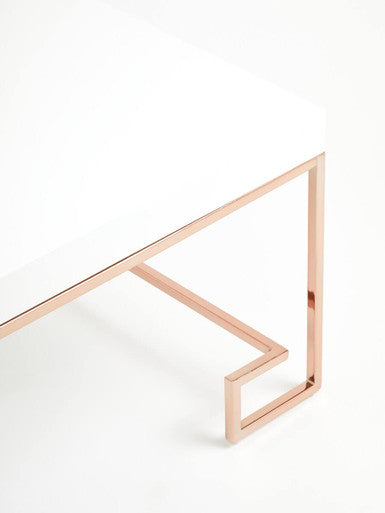 Allure Rose Gold Angled Legs Coffee Table