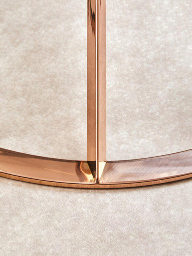 Allure Corseted Round Rose Gold Coffee Table