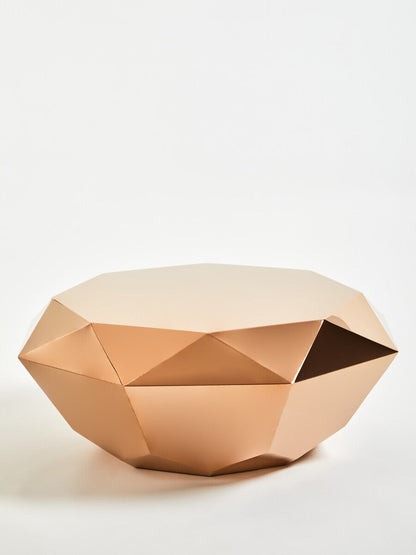 Allure Rose Gold Diamond Cut Coffee Table