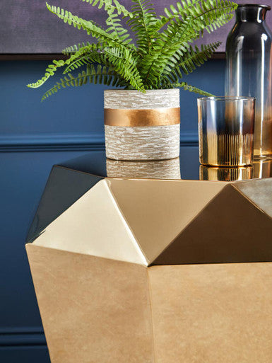 Allure Champagne Gold Diamond Cut End Table