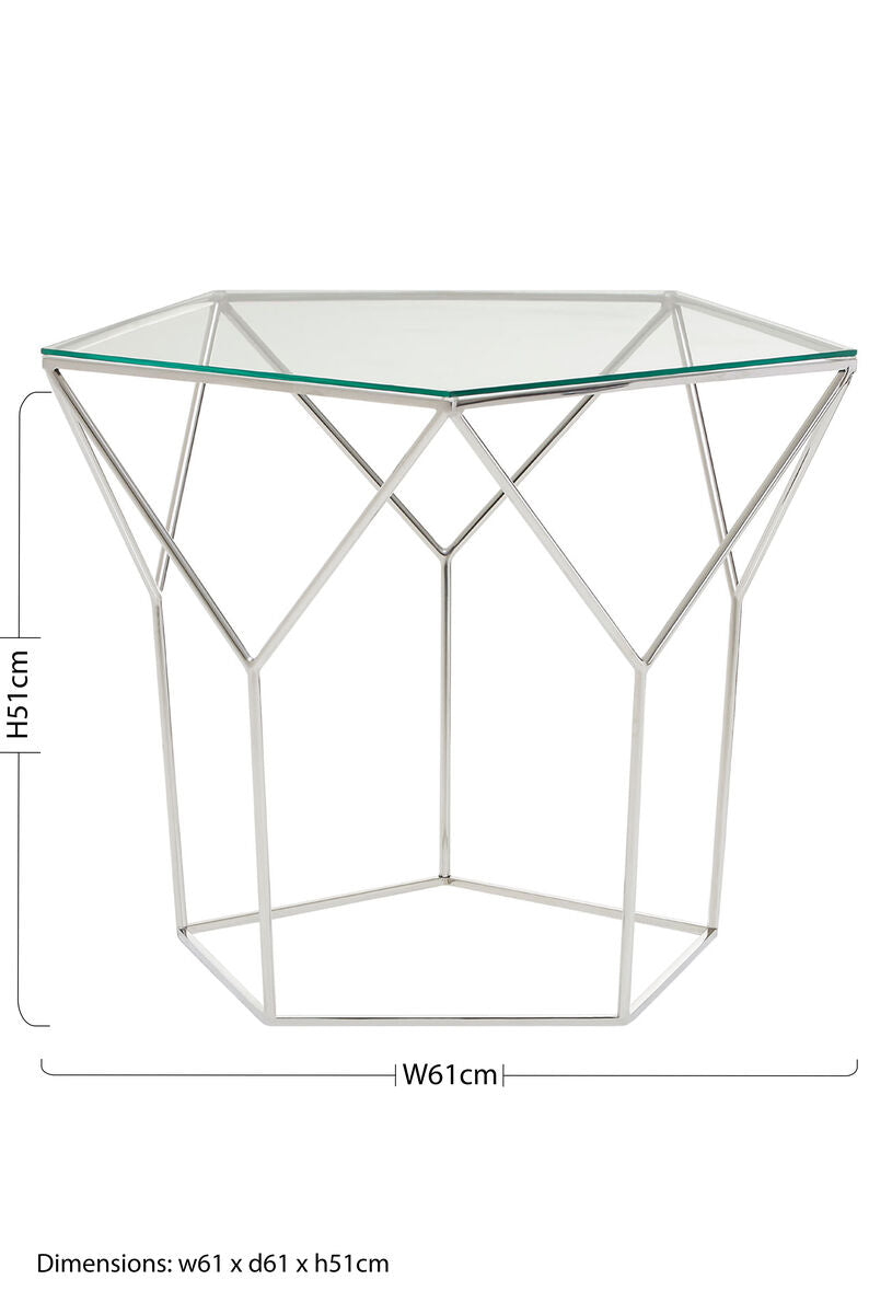 Shalimar Pentagonal Silver Coffee Table