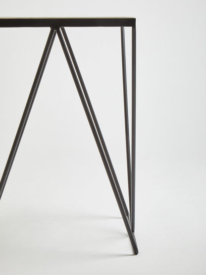 Shalimar Side Table With Matte Black Legs