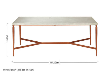 Nirav White Marble Top Coffee Table