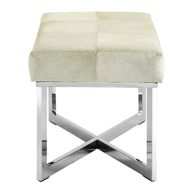 Kensington Townhouse Grey Hair on Leather Bench