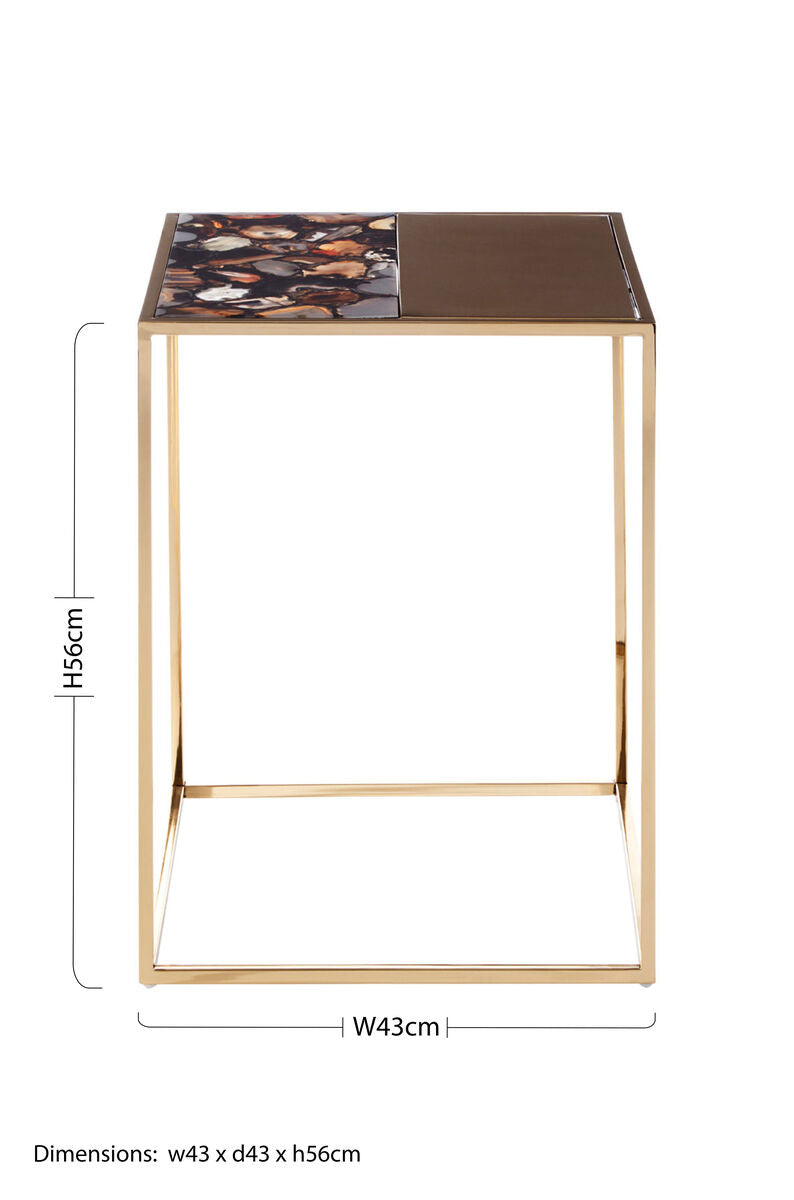 Vita Agate Square Table